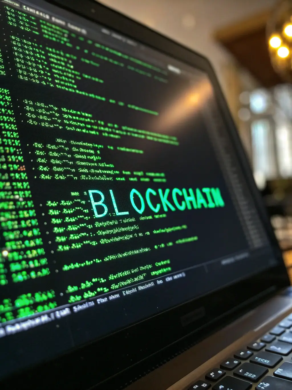 A professional photo of a blockchain architect working on a complex system design, highlighting the technical expertise involved in creating blockchain solutions.